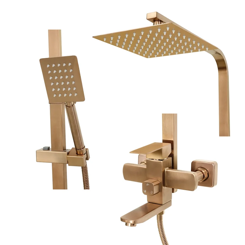 Antiker Messing-Duschhahn AKRON