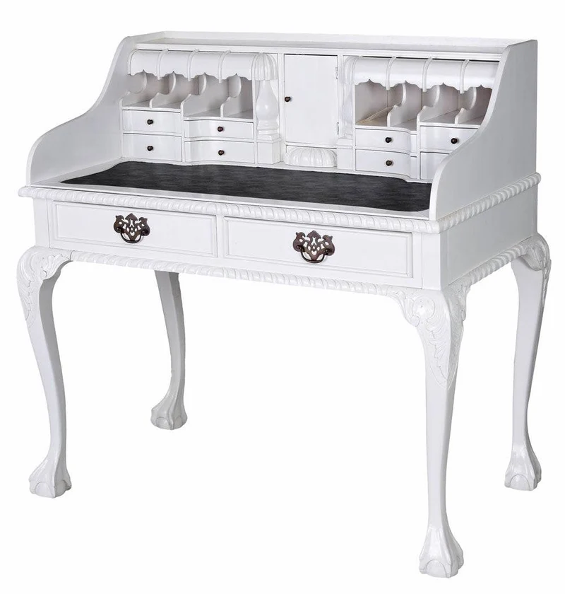 Landhaus Sekretär Shabby Chic Schreibtisch Weiss