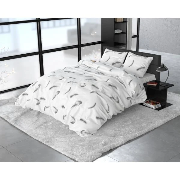 Bettbezug 2-teilig 140x220/60x70cm weiss Vintage