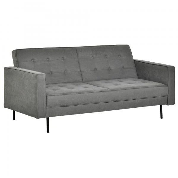 Bettsofa 3-Sitzer Schlafcouch verstellbarem Winkel Grau