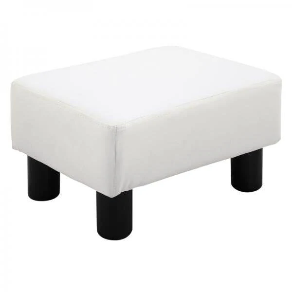 Fußhocker Sitzhocker Eingangbank Rückenfreier Sitzbank Chesterfield Weiss