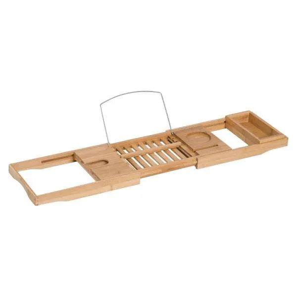Badewannenablage 75-109cm Wannenauflage Wannenbrücke Bambus
