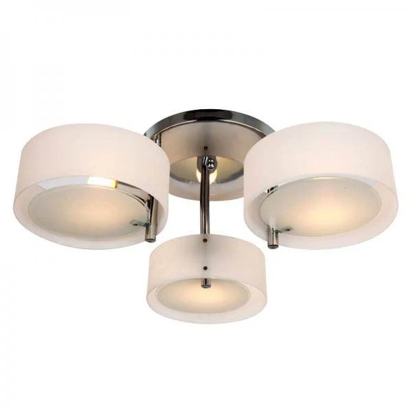 Deckenlampe Acryl Kronleuchter 40W Leuchte 3-flammig Chrom