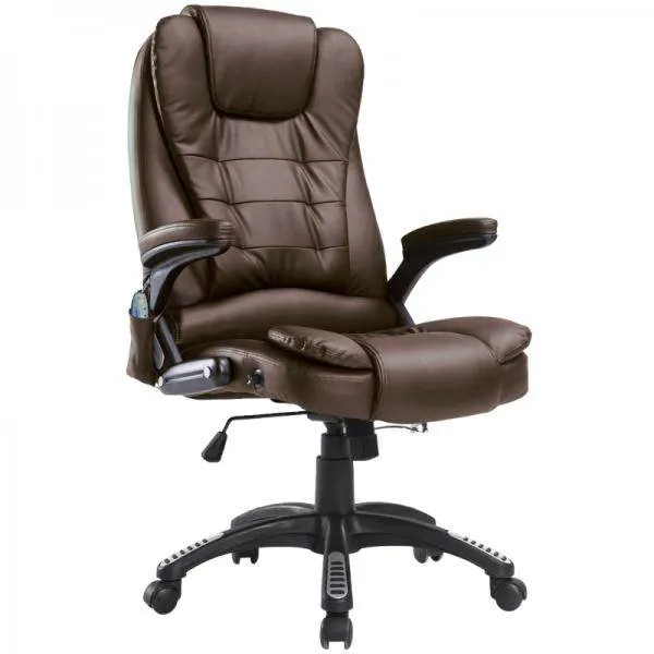 Massage-Chefsessel mit Wärmefunktion Gaming braun