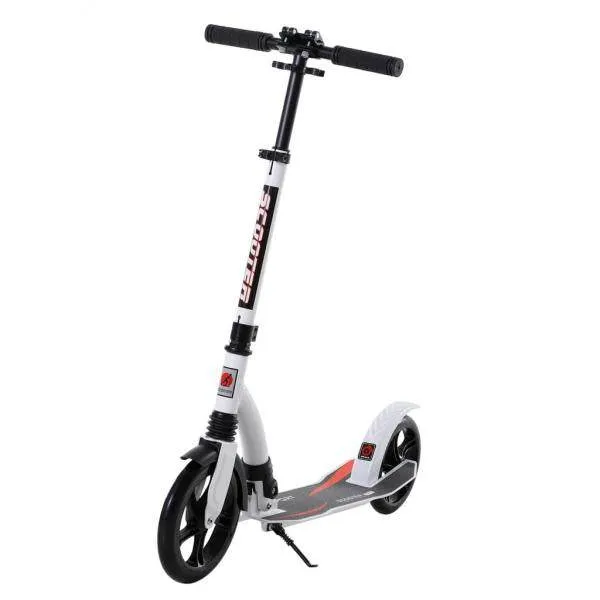Kinderscooter Kickscooter Tretroller Höheverstellbar Alu Weiss