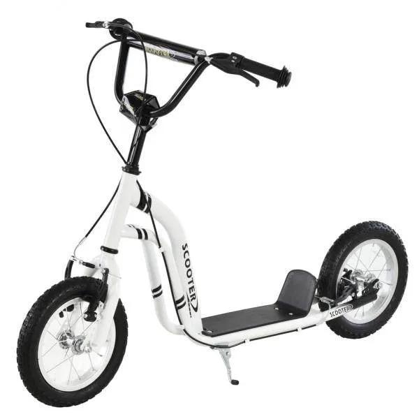 Tretroller Scooter Cityroller verstellbar Aluminium Weiss