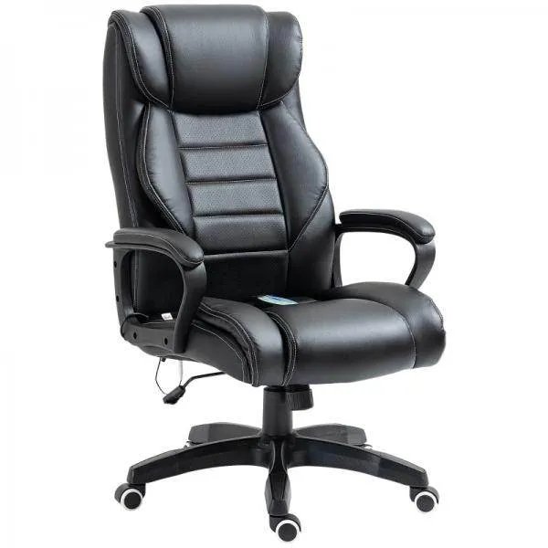 Massagebürostuhl Gamingstuhl 6 Vibrationspunkte schwarz