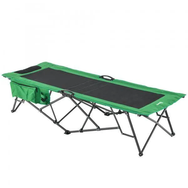 Campingbett Breite klappbar Einzelperson grün schwarz