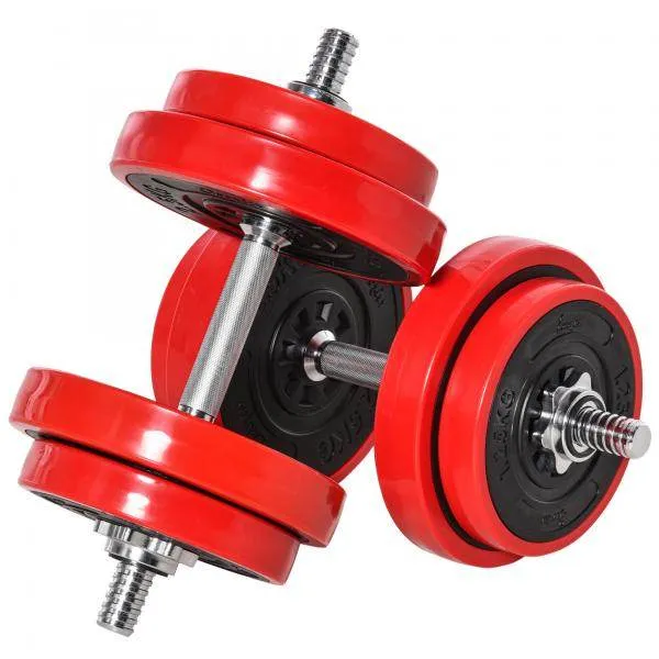 Hantelset Verstellbare 20KGS Langhantel & Kurzhantel