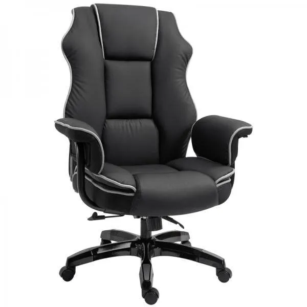 Ergonomischer Bürostuhl Höhenverstellbarer Stuhl mit Wippfunktion Schwarz