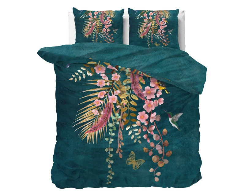 Bettbezug Kamala Botanisch Grün 200 x 220 cm