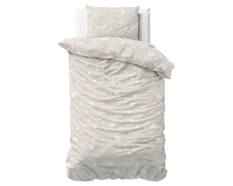 Bettbezug Flanel Caitlyn Sand 140 x 220 cm