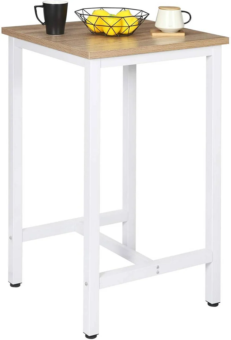 Bartisch aus Metallgestell, Tischplatte aus MDF