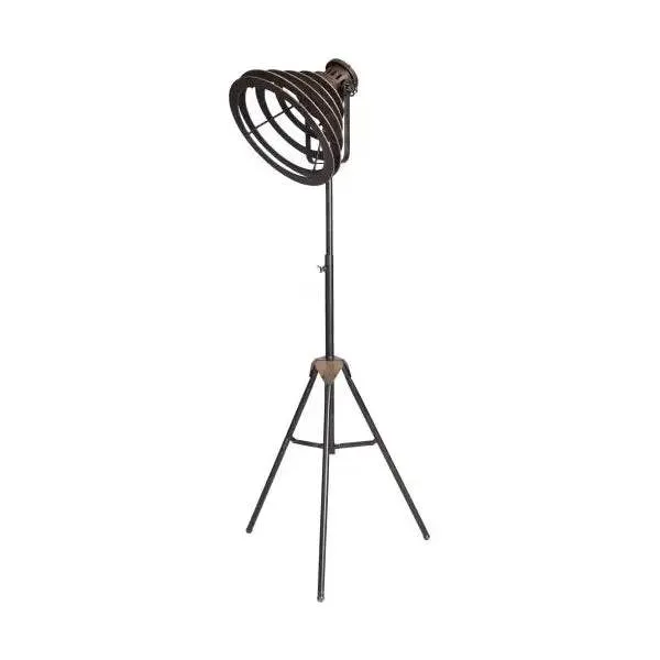STEHLAMPE MID-CENTURY FABRIK LEUCHTE STANDLEUCHTE RETRO LAMPE METALL