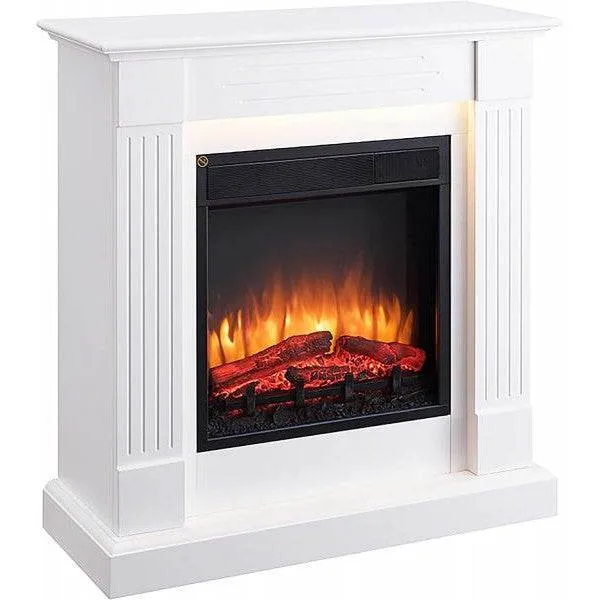 BALDERIA Elektrokamin Ladina 3D-Flammeneffekt Elektro Heizung 2000W Weiss
