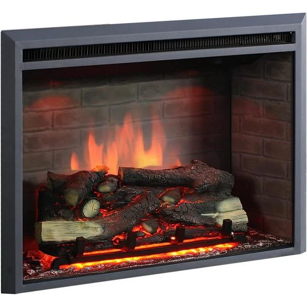 BALDERIA Calida 33" Elektrischer Einbaukamin 3D-Flammeneffekt 2000W