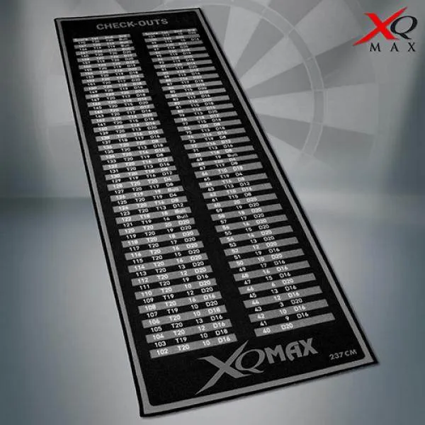 Turnier Dartteppich Dartmatte Abwurflinie Dart Teppich rutschfest 237x80cm grau