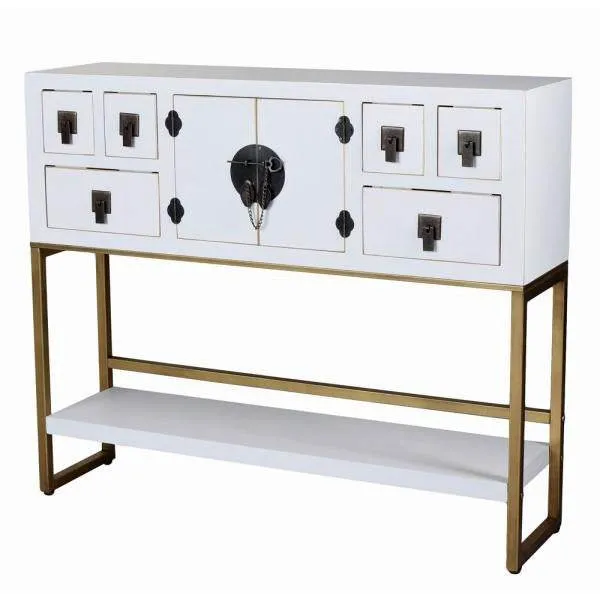 SIDEBOARD WEISS ANRICHTE CHINESISCHER HOCHZEITSSCHRANK