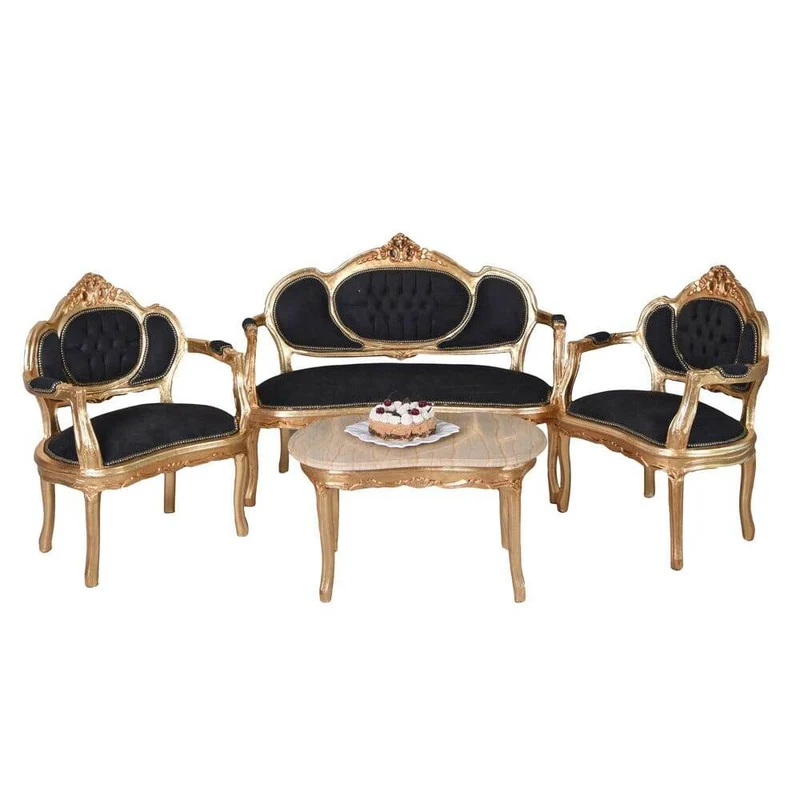 Sofagarnitur Sitzgruppe Barock Sofa Sessel Couchtisch Couchgarnitur