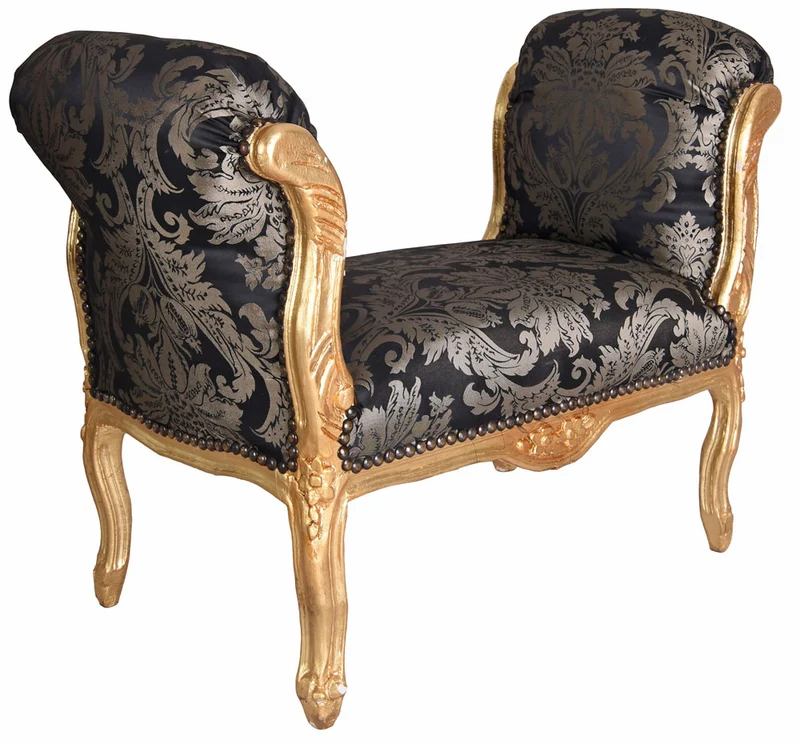 SITZBANK BAROCK HOCKER TOILE DE JOUY SOFA SHABBY CHIC