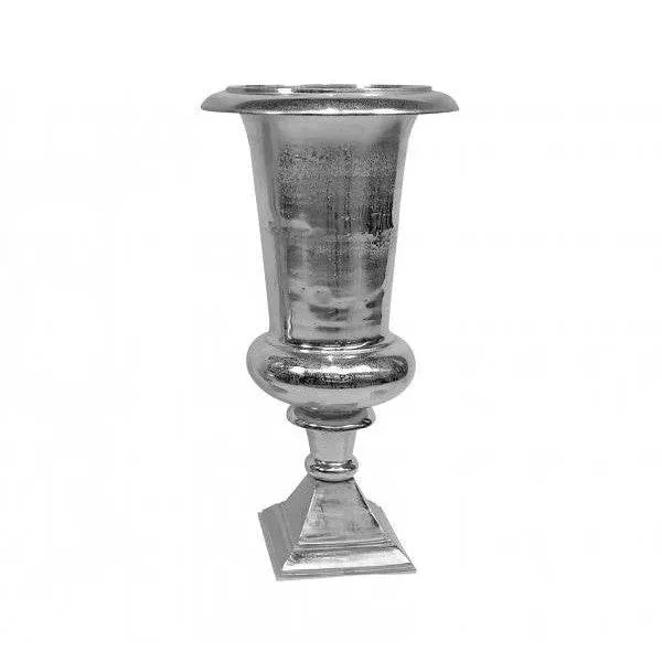 LC Home »Designer Vase« Pokalform Raw Nickel 45x45x85cm