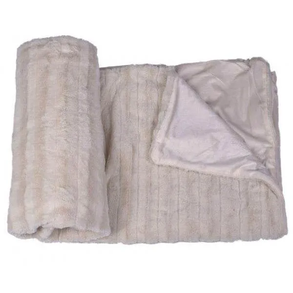 FELLDECKE NERZ WEISS KUSCHELDECKE WEBPELZ PLAID FELLIMITAT 160X200CM