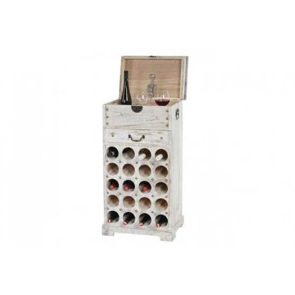 Weinregal Lucan, Flaschenregal, Shabby-Look, Vintage
