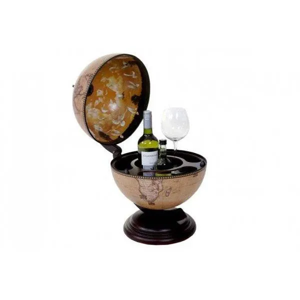 Globus Tischbar Minibar Tischbar, Weltkugel für 3 Flaschen
