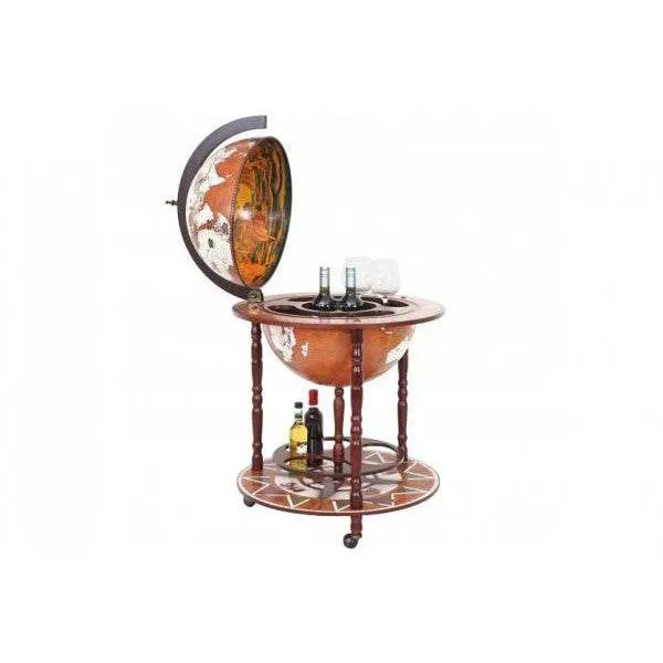 Globusbar Minibar Hausbar Weinregal, Weltkugel Ø 45cm rollbar