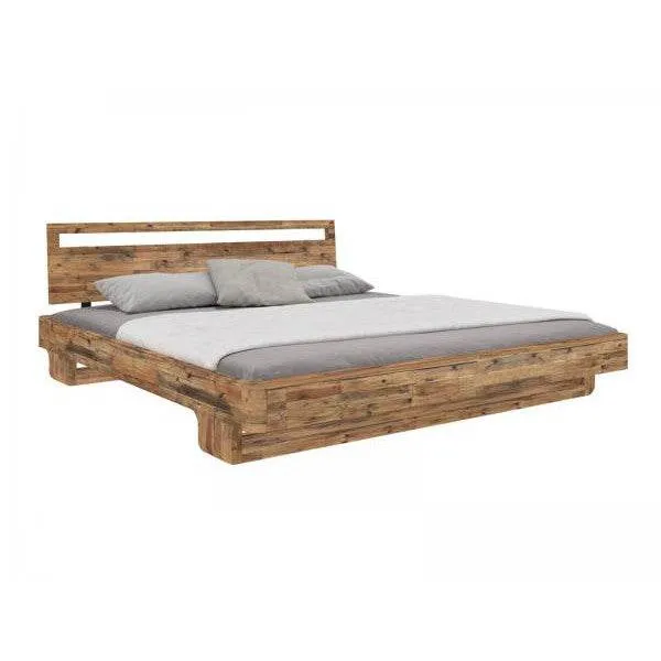 Holzbett Indra aus recycelter Pinie 180x200 cm