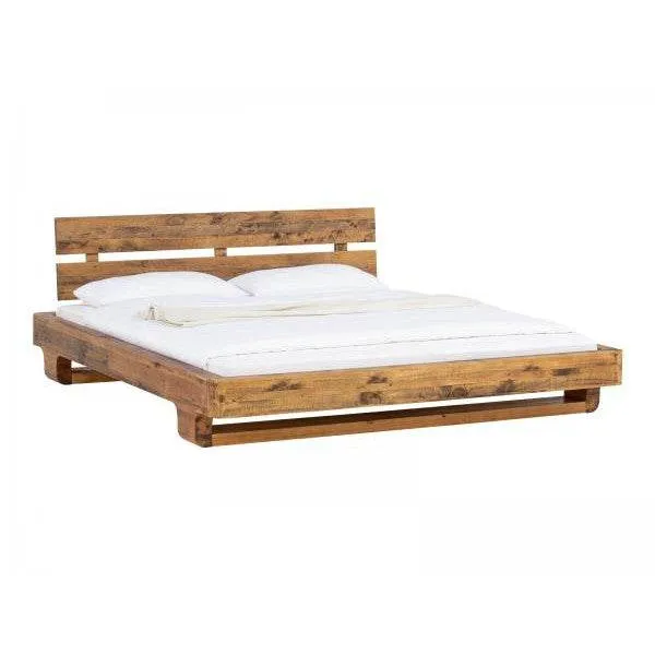 Holzbett Madras aus recycelten Pinienholz 180x200 cm