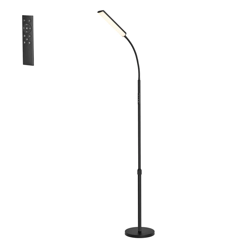 Stehlampe mit flexiblem Schwanenhals und Fernbedienung für gemütliches Licht