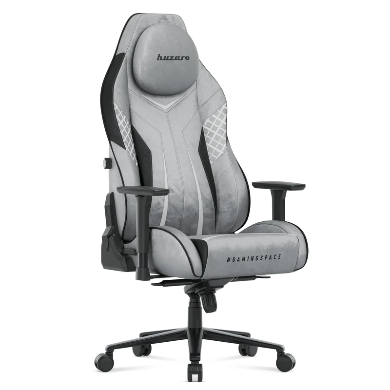 Fotel gamingowy zamszowy Huzaro Force 8.3 Grey