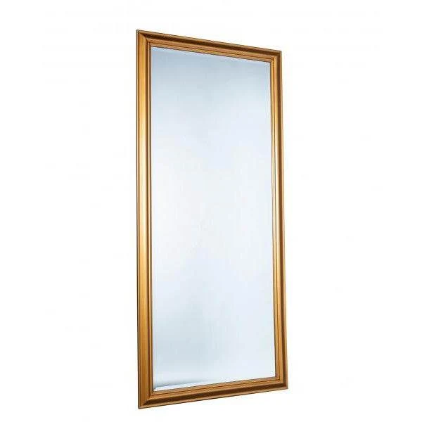 Wandspiegel Holzrahmen schlicht gold 80x180cm Spiegel mit Facettschliff