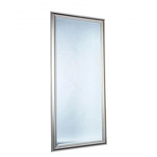 Wandspiegel Holzrahmen schlicht silber 80x180cm