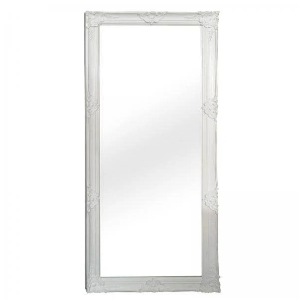 Wandspiegel Holzrahmen weiss 100x200cm Antik-Stil barock