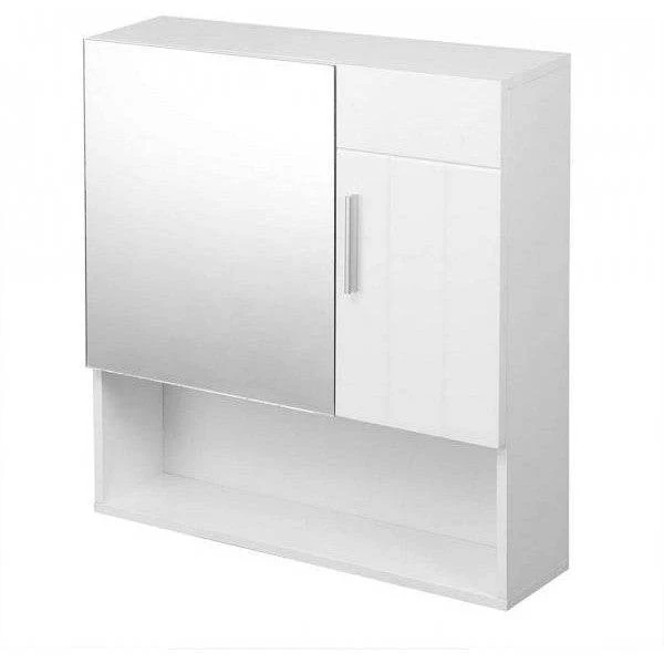 Bad Hängeschrank mit Ebene aus MDF weiss