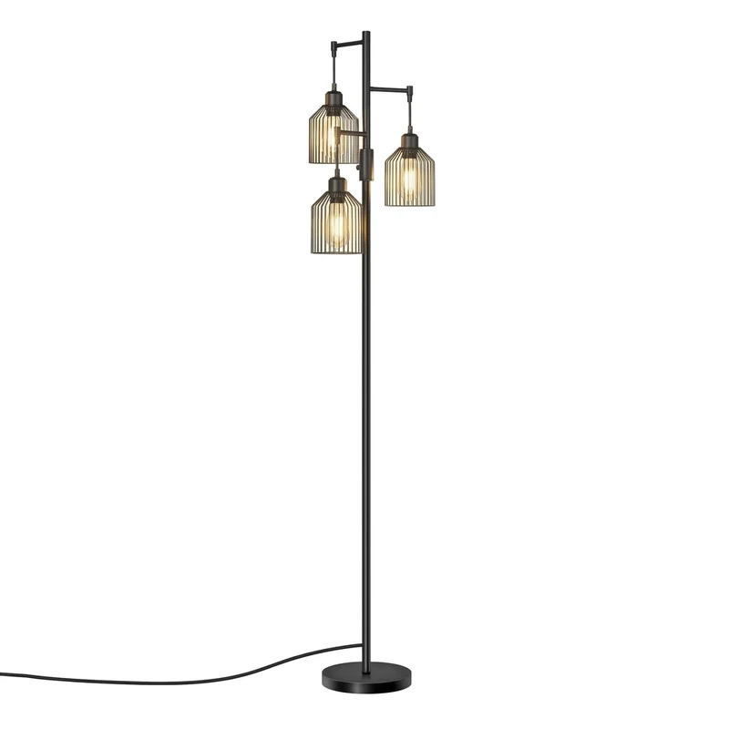 Bodenlampe mit 3 E27-Fassungen