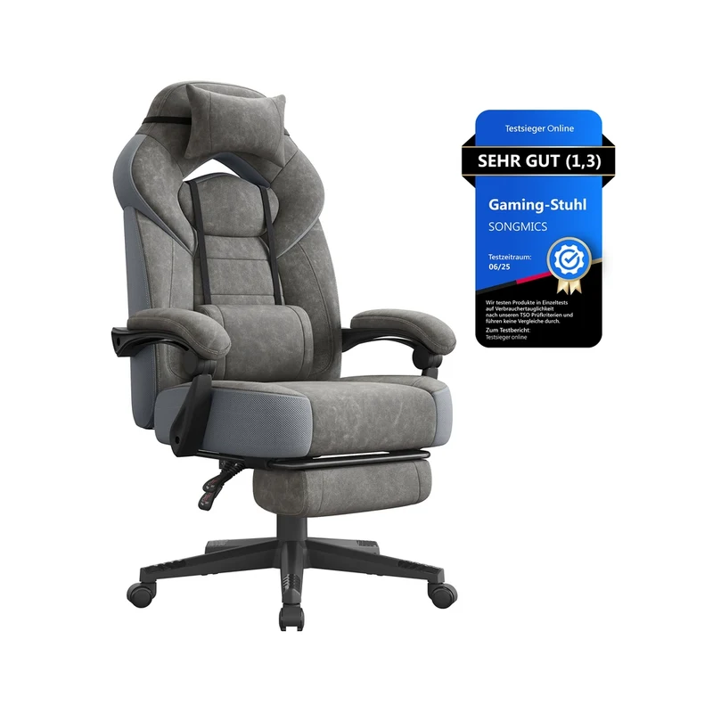 Ergonomischer Bürostuhl mit Fußstütze