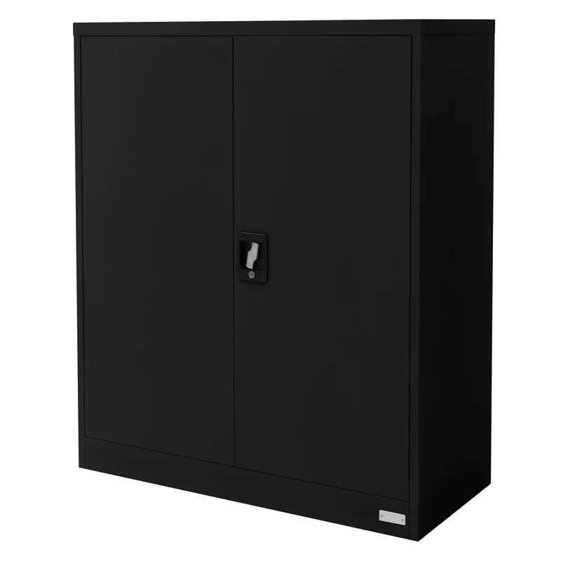 ML-Design | Aktenschrank abschließbar 90x40x109 cm aus Stahl, Büroschrank mit 2 Türen
