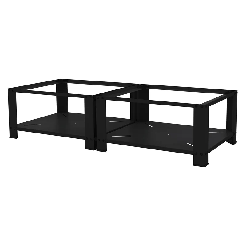 ML-Design | Waschmaschinen Untergestell mit Ablage 128x54x32 cm aus Stahl, Unterschrank doppel