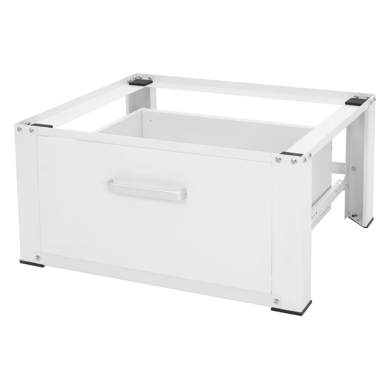 Waschmaschinen Untergestell Unterschrank 63x54x31 cm mit Schublade in Weiß ML-Design