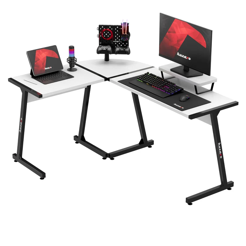 Huzaro Hero 6.0 Eck-Gaming-Schreibtisch weiß