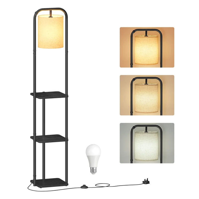 Stehlampe mit Ablagen