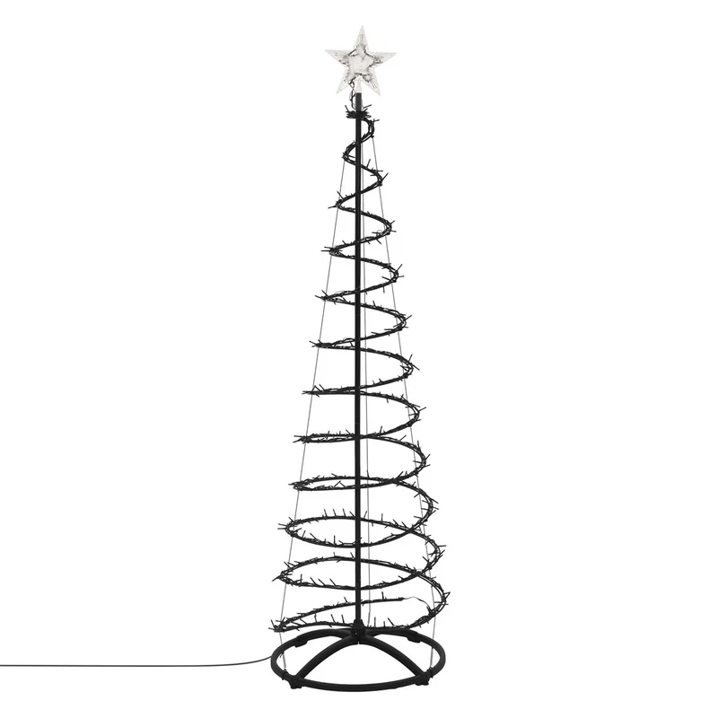 ECD Germany | LED Weihnachtsbaum mit Lichterkette, 180 cm, Weihnachtsdeko Innen/Außen, 640 LED Warmweiß, Tannenbaum Lichterbaum Weihnachtsbeleuchtung