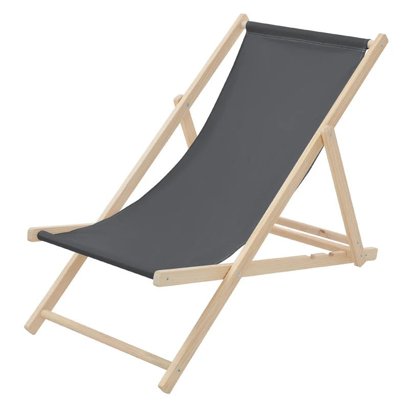 ECD Germany | Gartenliege klappbar aus Holz Strandliege Strandstuhl Sonnenliege
