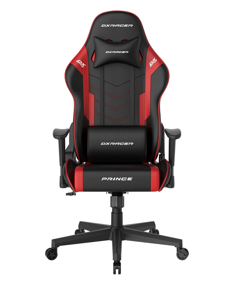 DXRacer Büro- & Gaming Stuhl, PRINCE Serie, schwarz-rot, Kunstleder