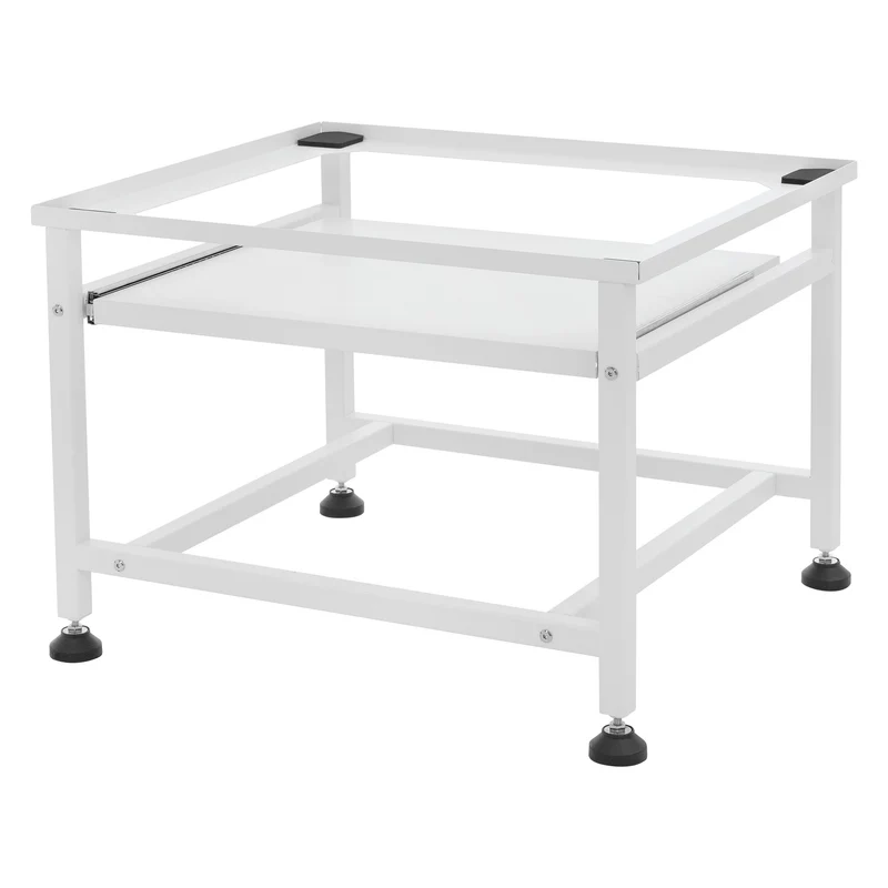 B-Ware Waschmaschinen Untergestell Unterschrank 62,5x50,1x40,5 cm mit ausziehbarer Ablage in Weiß ML-Design