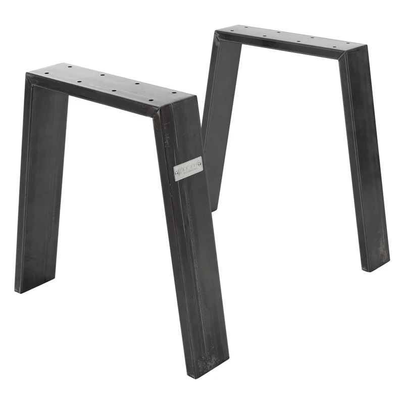 2er Set Tischbeine Bankkufen Loft 44x42 cm Industrial Profil 8x2cm Stahl U-Form ML-Design