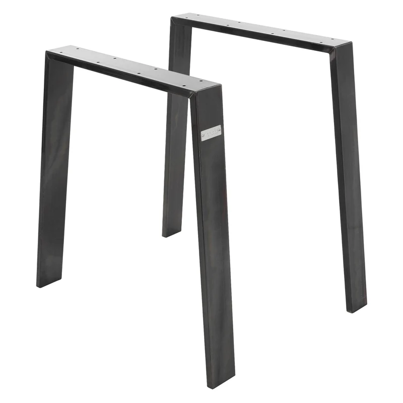2er Set Tischbeine Loft 75x72 cm Profil 8x2cm aus Stahl U-Form ML-Design